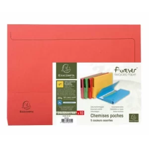 Image of Forever Document Wallets A4, Assorted, 10 Packs of 10