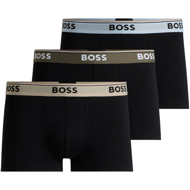 Image of Boss 3 Pack Power Boxer Shorts Trunks Small Black 42212484350