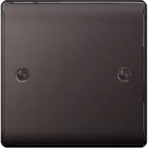 Image of BG Nexus Metal Black Nickel 1 Gang Blanking Plate - NBN94