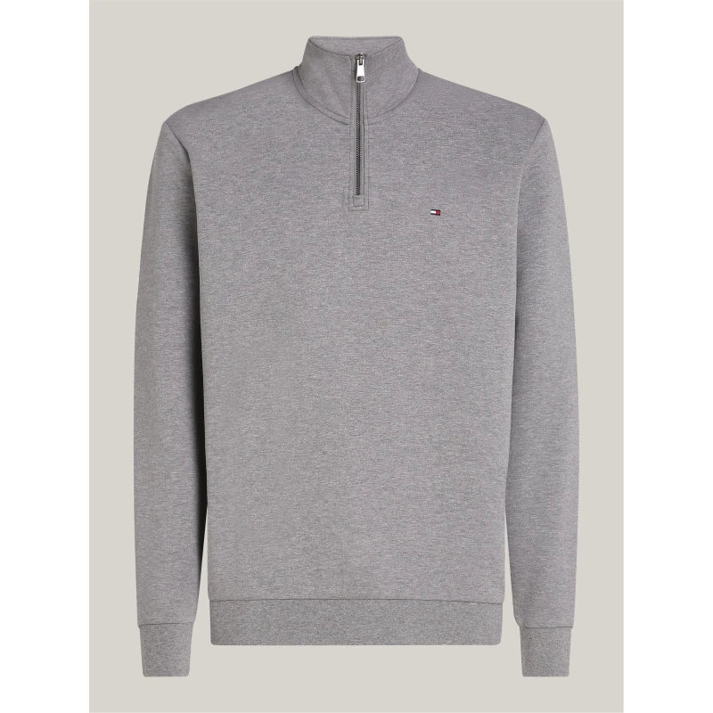 Image of Tommy Hilfiger ESSENTIAL INTECHNO 1/4 ZIP Medium Grey P91 male S