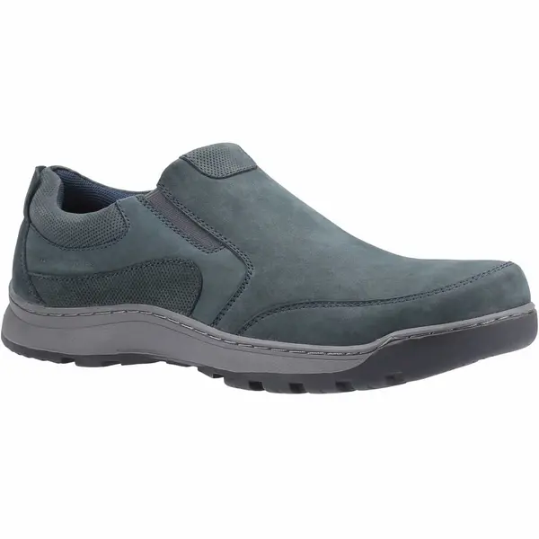 Image of Hush Puppies Mens Jasper Leather Slip On Casual Shoes - UK 9