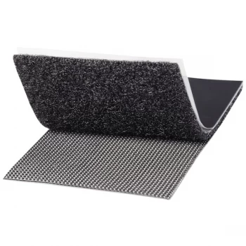 Image of Toolcraft 419957 KL50X100SC Hook & Loop Strip 100mm x 50mm - Black...
