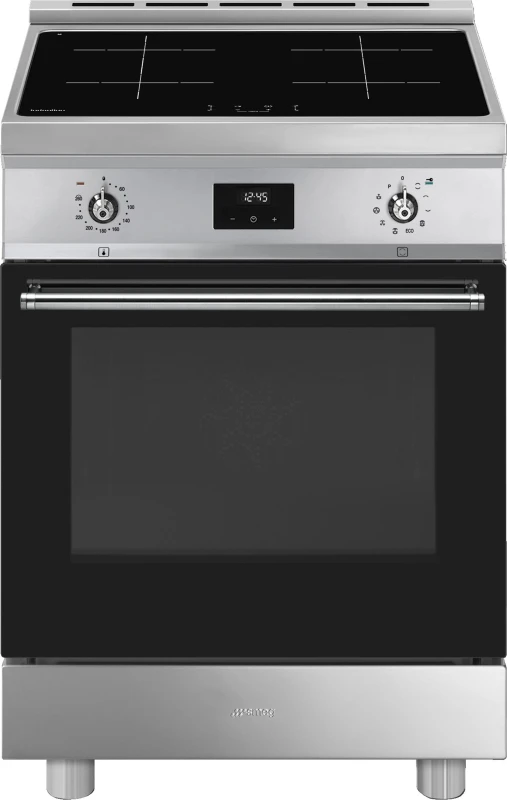 Image of Smeg Concert C6IPXT2 60cm Wide Electric Cooker with Induction Hoband Pyrolytic Cleaning - Stainless Steel - A Rated, Stainless Steel