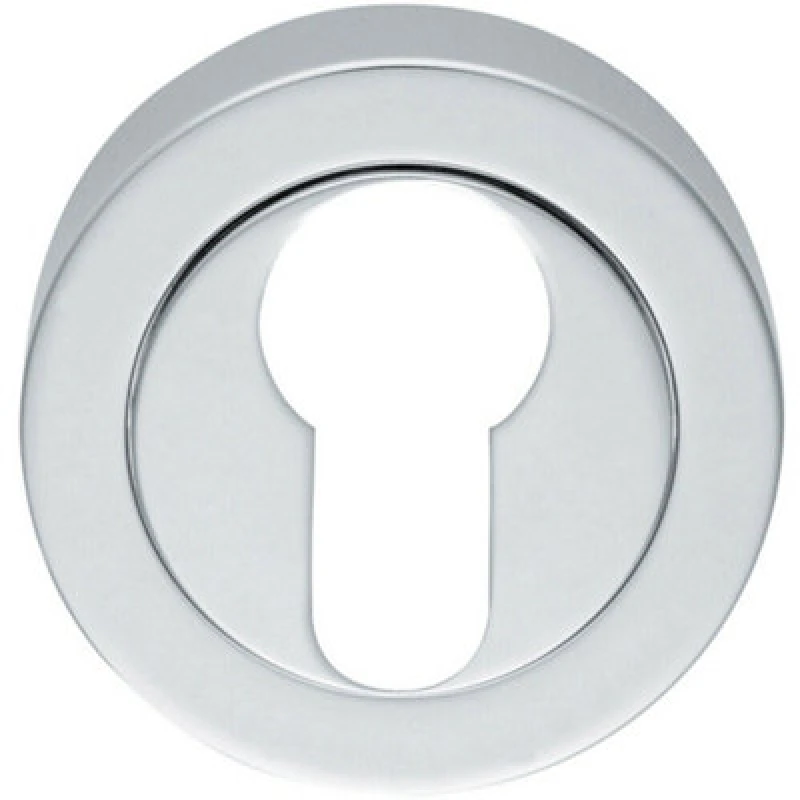 Image of Loops 50mm Euro Profile Escutcheon Concealed Fix Satin Chrome Keyhole Cover Multi unisex