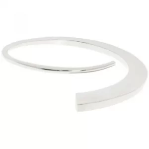Image of Ladies Karen Millen Silver Plated Axial Sculpture Bangle