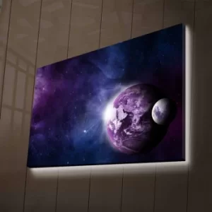 Image of NASA-020 Multicolor Decorative LED Lighted Canvas Painting