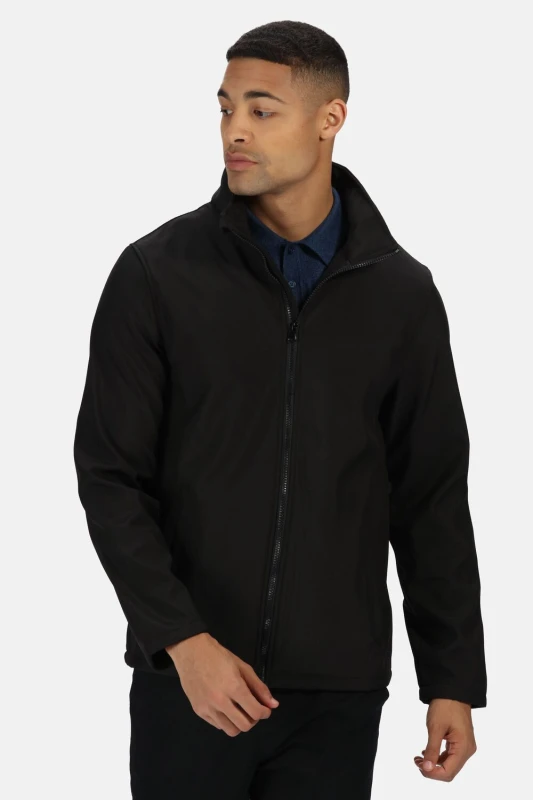 Image of Regatta Mens Ablaze Printable Softshell Workwear Jacket XL - Chest 43-44' (109-112cm) Black TRA628-808-XL