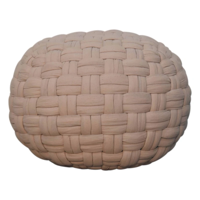 Image of Artisan Furniture Artisan Furniture Tube Pouffe Cream