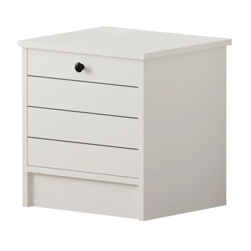 Image of Evuhome Sabro 1 Door Bedside Table, White