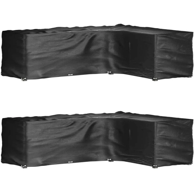 Image of VIDAXL Vidaxl - L-Shaped Garden Furniture Covers 2 pcs 18 Eyelets 285x220x80cm 8720845747404