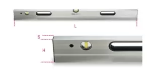Image of Beta Tools 1696S Aluminium Levelling Staff - 2 Vials 2500mm 016960425