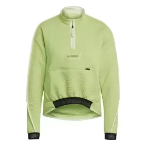 Image of adidas Terrex Hike half Zip Fleece Womens - Green