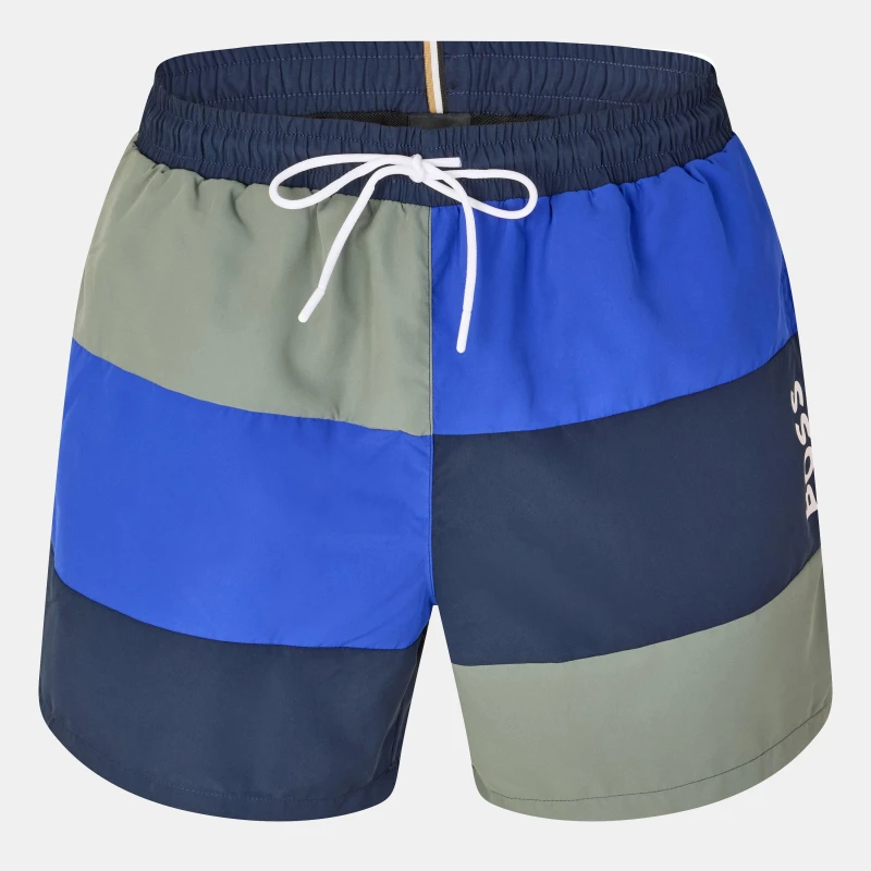 Image of Boss Mens Court Quick-Drying Swimming Trunks White male S