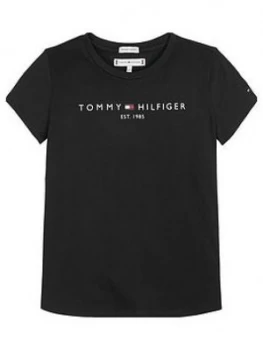 Image of Tommy Hilfiger Girls Short Sleeve Essential T-Shirt - Black