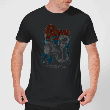 Image of David Bowie 72 Tour Mens T-Shirt - Black - 4XL - Black