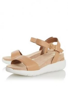 Image of Dune London Dune London Kyoto White Outsole Flatform Low Wedge Sandal