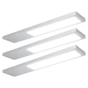 Image of NxtGen Alabama Aluminium LED Under Cabinet Light 4W (3 Pack) Warm White