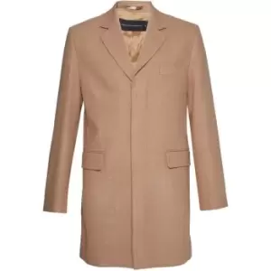 Image of French Connection Marine Melton Tailored Coat - Brown