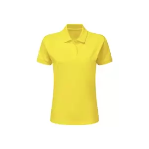 Image of SG Ladies Cotton Short Sleeve Polo Shirt (S) (Yellow)
