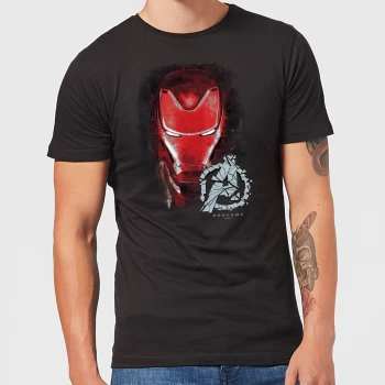 Image of Avengers Endgame Iron Man Brushed Mens T-Shirt - Black - 5XL