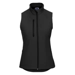 Image of Russell Ladies/Womens Soft Shell Breathable Gilet Jacket (M) (Black)