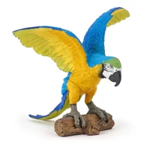 Image of PAPO Wild Animal Kingdom Blue Ara Parrot Toy Figure, Three Years or Above, Multi-colour (50235)