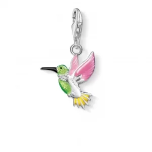 Image of Thomas Sabo Hummingbird Charm Multicoloured 925 Sterling Jewellery