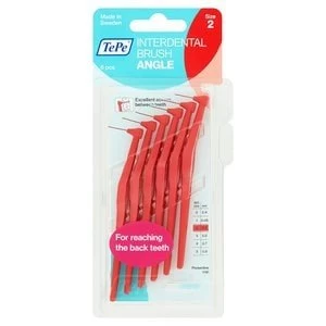 Image of TePe Interdental Brush Angle Red Size 2 6 pack
