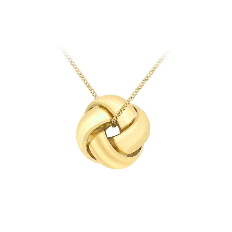 Image of Be You 9ct Gold 4-Way Knot Necklace Yellow Gold female 18inch