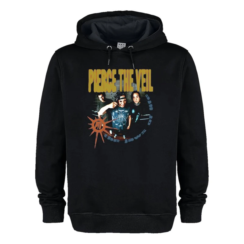 Image of Amplified Mens The Jaws Of Life Pierce The Veil Hoodie in Black Size: XS Black Male XS