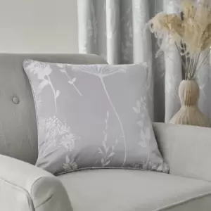 Image of Catherine Lansfield Meadow Floral Cushion Silver
