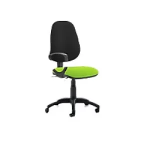 Image of Dynamic Permanent Contact Backrest Task Operator Chair Loop Arms Eclipse Plus III Black Back, Myrrh Green Seat Without Headrest High Back
