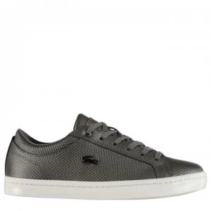 Image of Lacoste Straightset Chantaco Leather Trainers - Black/Wht