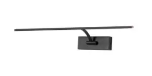 Image of Large 1 Arm Wall Lamp, Picture Light, 1 x 10W LED, 3000K, 850lm, Sand Black, 3yrs Warranty