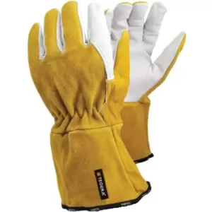 Image of Tegera S/G Goatskin Ch/B Gloves Yellow White Size 9