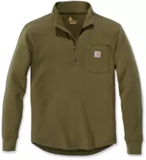 Image of Carhartt Tilden Half Zip Sweatshirt, green, Size 2XL, green, Size 2XL