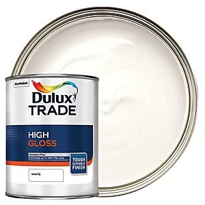 Image of Dulux Trade High Gloss Paint - White 1L