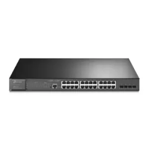 Image of JetStream 28-Port Gigabit L2 Managed Switch with 24-Port PoE+ - Managed - L2/L2+ - Gigabit Ethernet (10/100/1000) - Power over Ethernet (PoE) - Rack m