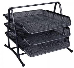 Image of Qconnect 3 Tier Letter Tray Black