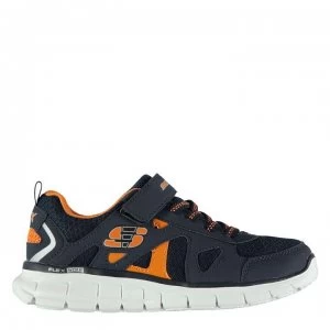 Image of Skechers Vim Speed Trainers Child Boys - Navy/Orange
