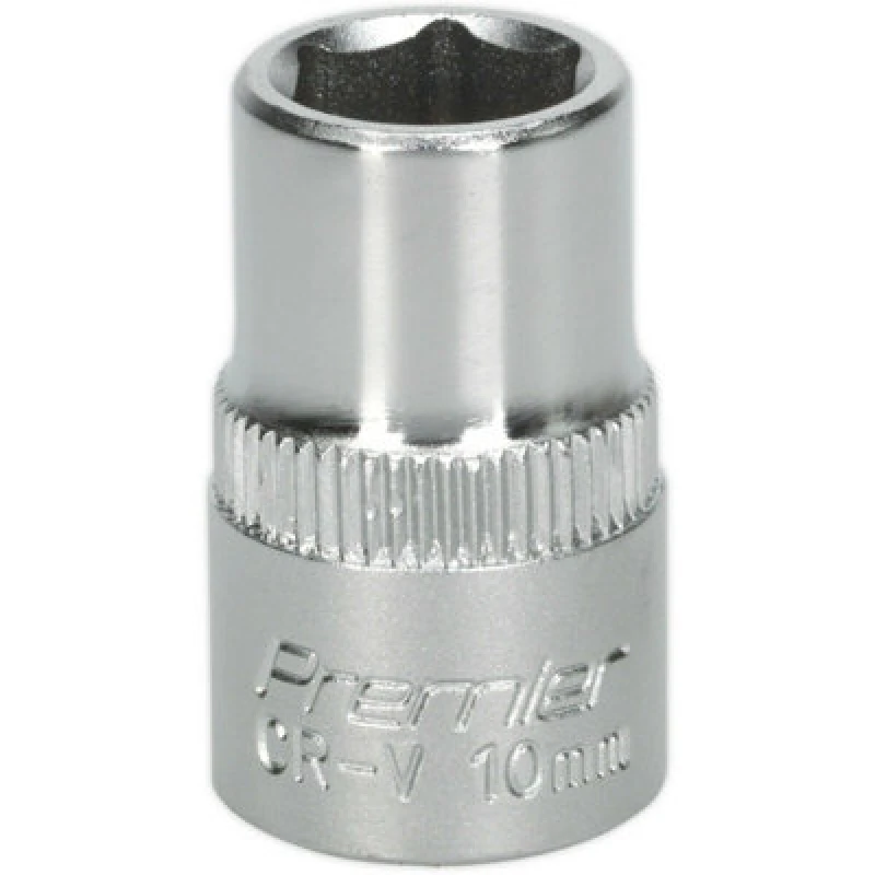 Image of Loops 10mm Forged Steel Drive Socket - 3/8" Square Drive - Chrome Vanadium Socket Metallics