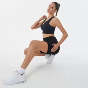 Image of USA Pro Ruched Sports Bra - Black