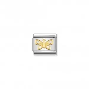 Image of Nomination Composable Classic Air Animals 18K Gold Butterfly Link 030114/02