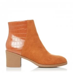 Image of Head Over Heels Oakli Block Heel Ankle Boots - Tan