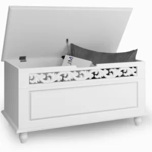 Image of Trunk Jersey White Wood 80x40x48cm