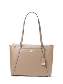 Image of Michael Kors Maddie medium top zip tote bag Dark Brown