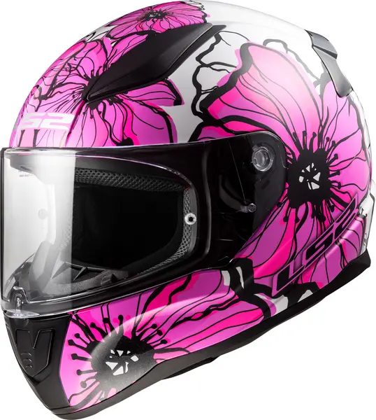 Image of LS2 FF353 Rapid II Poppies Pink 06 Full Face Helmet Size XL