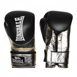 Image of Lonsdale L60 Hook and Loop Training Gloves Unisex Adults - Black/Gold