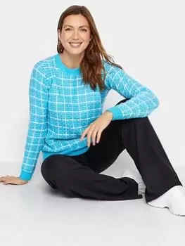 Image of Long Tall Sally Blue Boucle Jumper, Blue, Size 18-20, Women