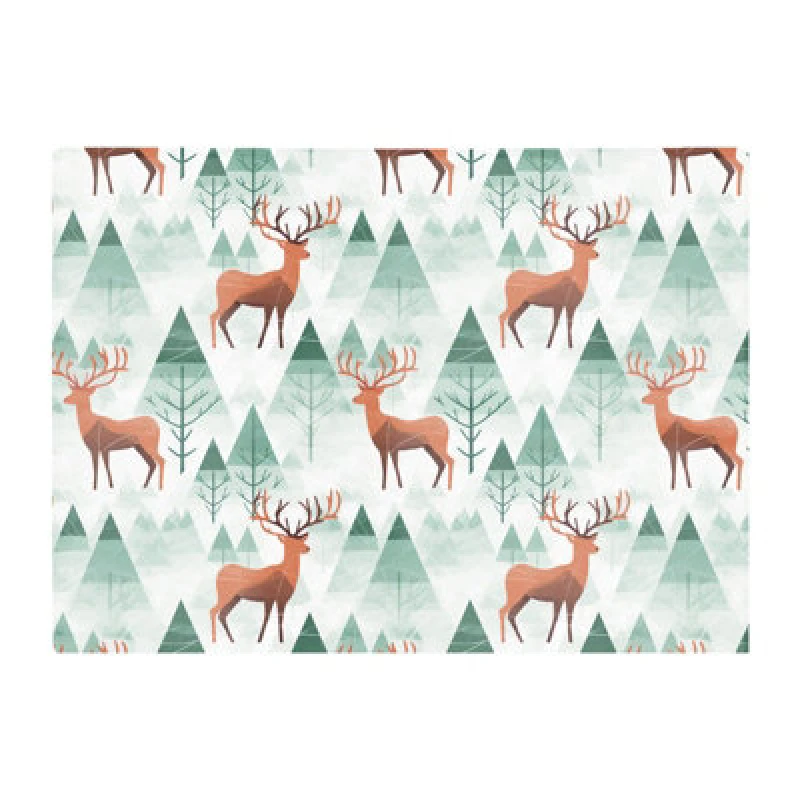 Image of Warren Reed Designer Reindeer On A Snowy Landscape Glass Chopping Board